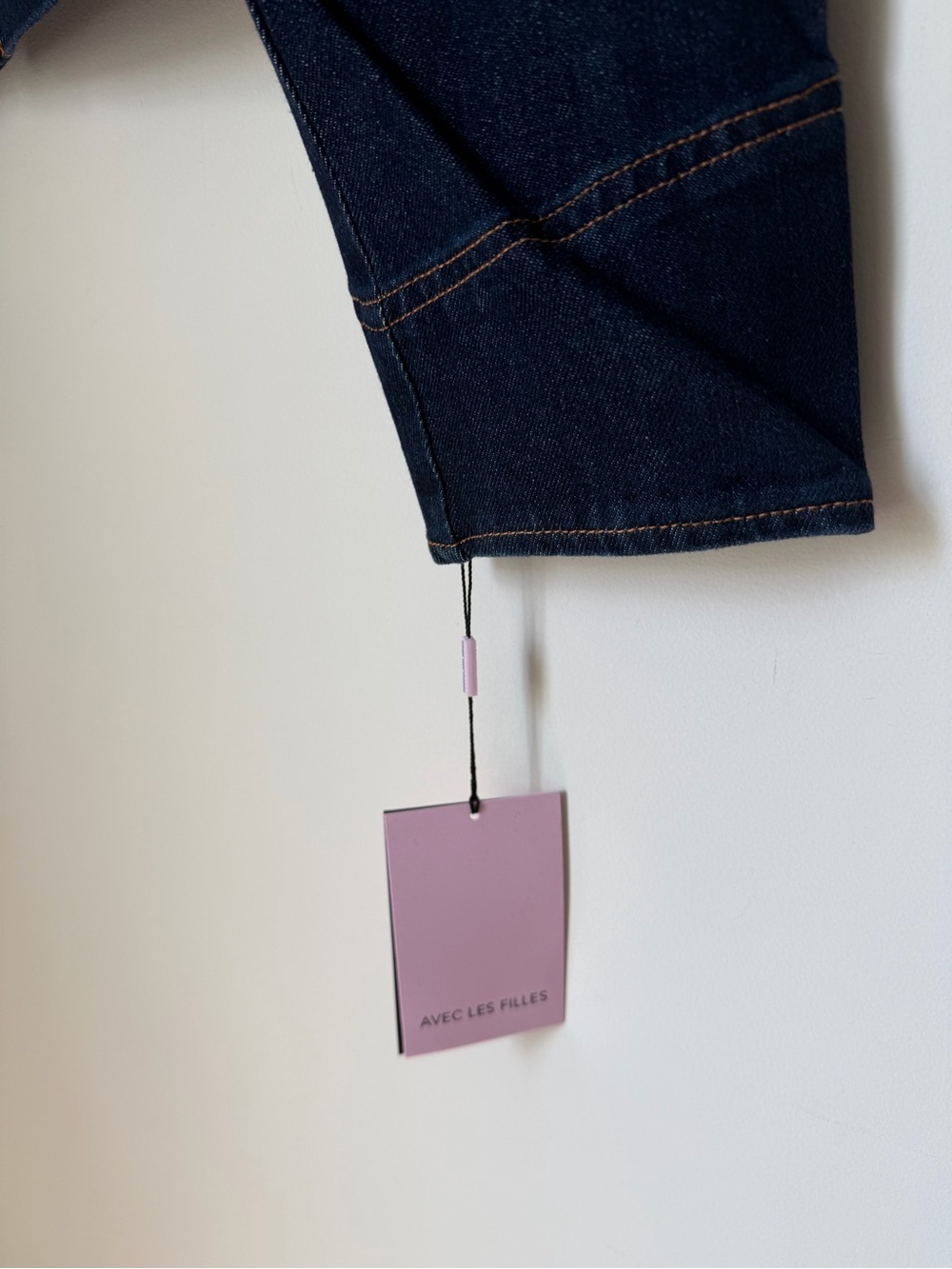 Avec Les Filles Denim cotton Jacket with Brown faux suede Collar - Picture 3 of 7